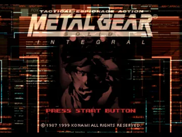 Metal Gear Solid - Integral (JP) screen shot title